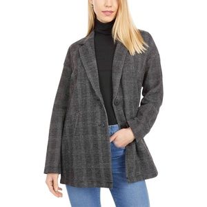 Madewell Oversized Knit Blazer in Glen Plaid